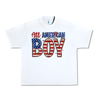 White all American boy Urban Heavy Tee - Zillion Design Studio