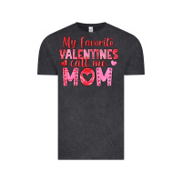 Vintage Black my favorite valentine call me mom Vintage Tee - texasbilliewilder