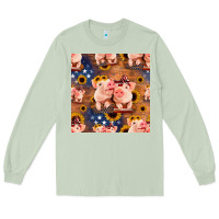 Matcha american pigs seamless pattern Long Sleeve Tee - HRA Design Shop