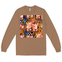 Toasted Coconut american pigs seamless pattern Long Sleeve Tee - HRA Design Shop