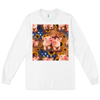 American Pigs Seamless Pattern Long Sleeve Tee | Teevron