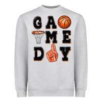Heather Grey basketball game day Heavyweight Sweatshirt - MaliasSmallBusiness