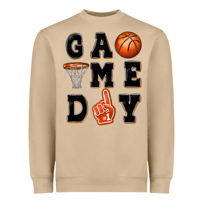 Basketball Game Day Heavyweight Sweatshirt by MaliasSmallBusiness | Teevron