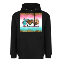 Black peace love labradoodle Heavyweight Hoodie - Jasminsmagicworld