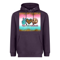 Plum peace love labradoodle Heavyweight Hoodie - Jasminsmagicworld