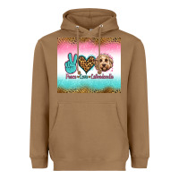 Toasted Coconut peace love labradoodle Heavyweight Hoodie - Jasminsmagicworld