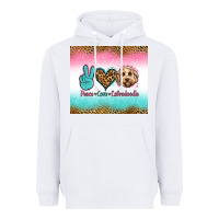 White peace love labradoodle Heavyweight Hoodie - Jasminsmagicworld