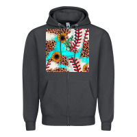 Smoke baseball leopard turquoise cactus sunflower seamless pattern Zipper Hoodie - JahusDesignShop