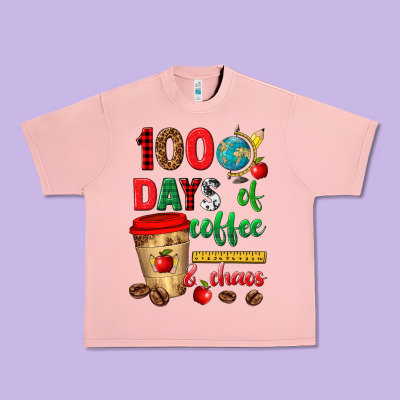 100 Days Of Coffee And Chaos Urban Heavy Tee Designed By Texasbilliewilder