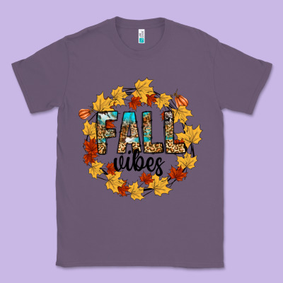 Fall Vibes Classic Tee Designed By Cowhidedigitalart