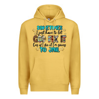 Antique Gold sometimes i just have to let god fix it cus if i f Premium Hoodie - MaliasSmallBusiness