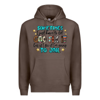 Coffee sometimes i just have to let god fix it cus if i f Premium Hoodie - MaliasSmallBusiness