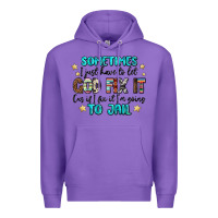 Purple sometimes i just have to let god fix it cus if i f Premium Hoodie - MaliasSmallBusiness