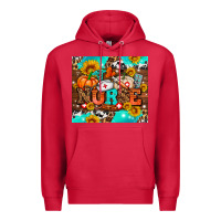 Cardinal pumpkin nurse with sunflower Premium Hoodie - AdoDesignShop