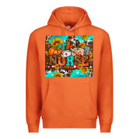 Carrot pumpkin nurse with sunflower Premium Hoodie - AdoDesignShop