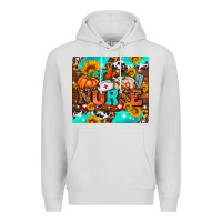 Dove Grey pumpkin nurse with sunflower Premium Hoodie - AdoDesignShop