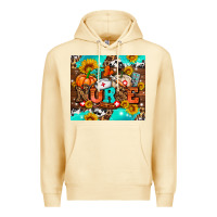 Pina Colada pumpkin nurse with sunflower Premium Hoodie - AdoDesignShop
