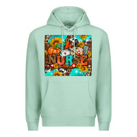 Seafoam pumpkin nurse with sunflower Premium Hoodie - AdoDesignShop