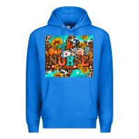 True Royal pumpkin nurse with sunflower Premium Hoodie - AdoDesignShop