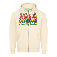 Sandshell autism grandma i love my grandson Zipper Hoodie - Artiststas