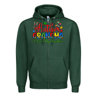 Sports Green autism grandma i love my grandson Zipper Hoodie - Artiststas