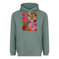 Sage xoxo with tiger Heavyweight Hoodie - NancyCooperArtShop