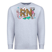 Heather Grey Western Registered Nurse Premium Sweatshirt - LillyAllenDesigns