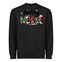 Black merry nurse Heavyweight Sweatshirt - MaliasSmallBusiness