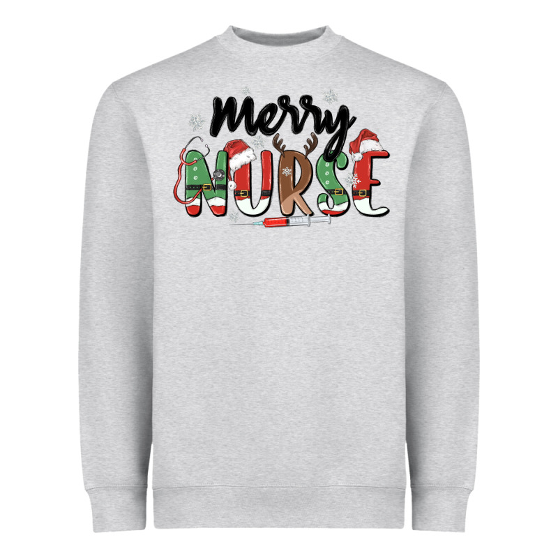 Merry Nurse Heavyweight Sweatshirt by MaliasSmallBusiness | Teevron