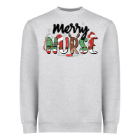 Heather Grey merry nurse Heavyweight Sweatshirt - MaliasSmallBusiness