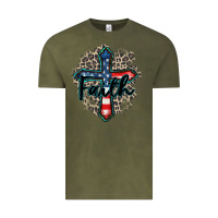 Vintage Olive faith usa Vintage Tee - Zillion Design Studio
