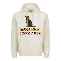 Oatmeal Heather Real Men Love Cats Premium Hoodie - Bettercallsaul