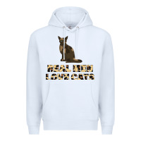 White Real Men Love Cats Premium Hoodie - Bettercallsaul