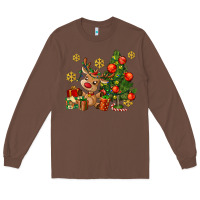 Chestnut reindeer and christmas tree Long Sleeve Tee - AdoDesignShop