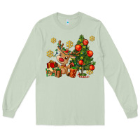 Matcha reindeer and christmas tree Long Sleeve Tee - AdoDesignShop