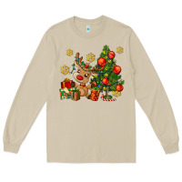 Mushroom reindeer and christmas tree Long Sleeve Tee - AdoDesignShop
