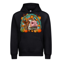 Black Fall Cow Rainbow Urban Hoodie - LillyAllenDesigns