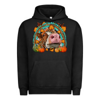 Pigment Black Fall Cow Rainbow Urban Hoodie - LillyAllenDesigns