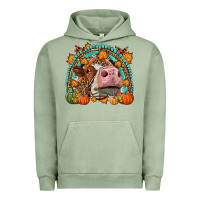 Pigment Oil Green Fall Cow Rainbow Urban Hoodie - LillyAllenDesigns