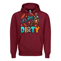 Burgundy let's play dirty Zipper Hoodie - Artiststas