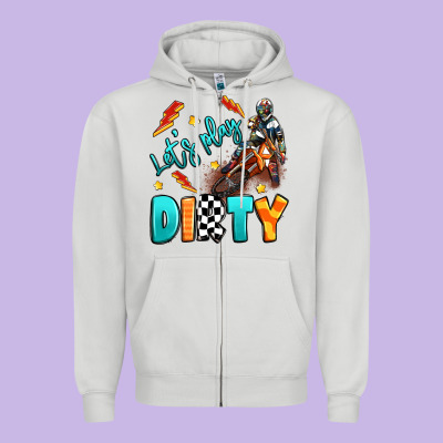 Let's Play Dirty Zipper Hoodie Designed By Artiststas