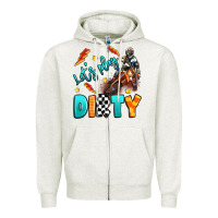 Oatmeal Heather let's play dirty Zipper Hoodie - Artiststas