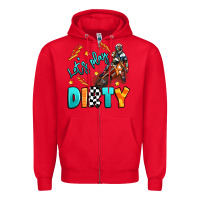 Red let's play dirty Zipper Hoodie - Artiststas