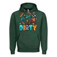 Sports Green let's play dirty Zipper Hoodie - Artiststas