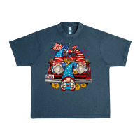 Midnight Navy 4th of july gnomes farm truck Urban Heavy Tee - Zillion Design Studio