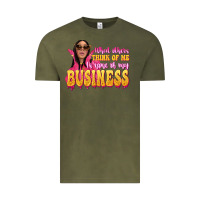 Vintage Olive afro black boss lady Vintage Tee - texasbilliewilder