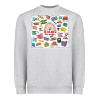 Heather Grey teacher daily affirmations Heavyweight Sweatshirt - MaliasSmallBusiness