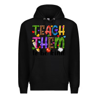 Black teach them to be kind Premium Hoodie - NancyCooperArtShop