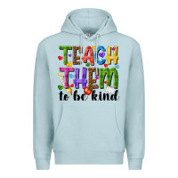 Blue Mist teach them to be kind Premium Hoodie - NancyCooperArtShop