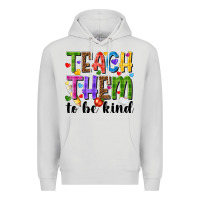 Dove Grey teach them to be kind Premium Hoodie - NancyCooperArtShop